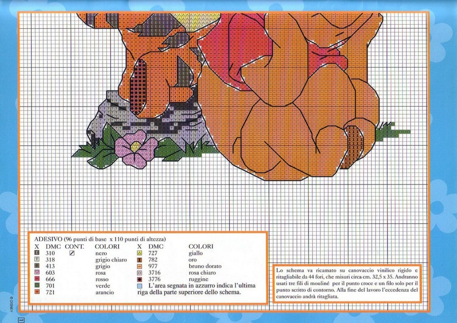 Adesivo schema punto croce con Tigro e Winnie The Pooh (2)