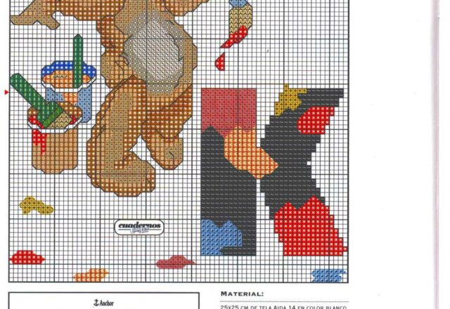 Alfabeto da ricamare con tenerissimi orsetti bimbo (11)