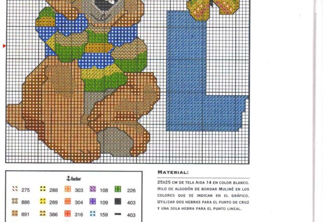 Alfabeto da ricamare con tenerissimi orsetti bimbo (12)