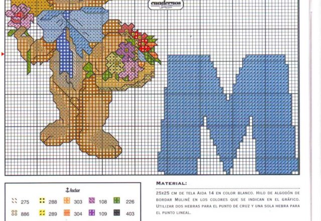 Alfabeto da ricamare con tenerissimi orsetti bimbo (13)