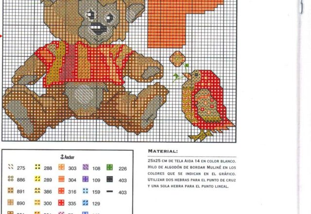 Alfabeto da ricamare con tenerissimi orsetti bimbo (16)