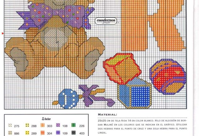 Alfabeto da ricamare con tenerissimi orsetti bimbo (18)