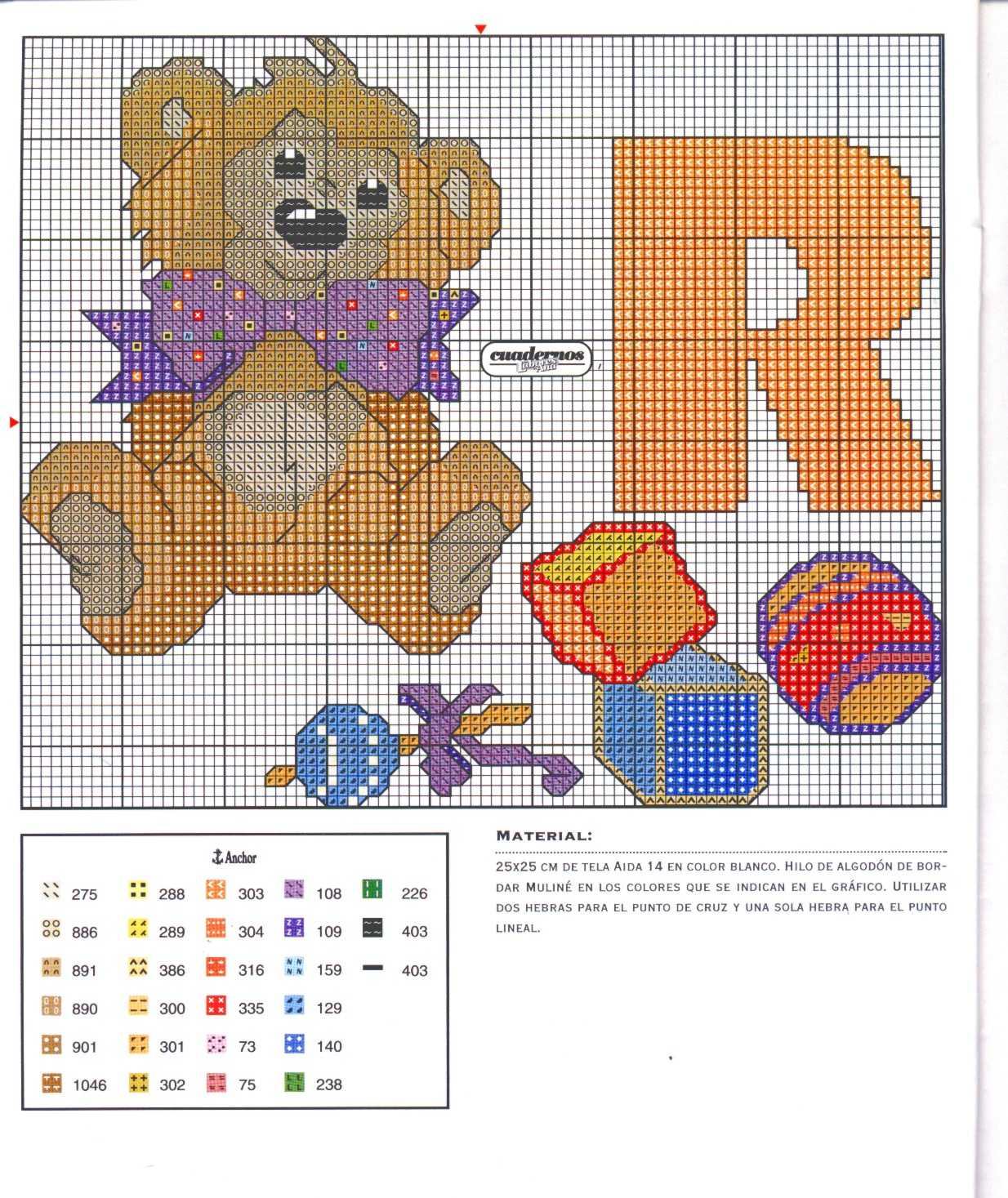 Alfabeto da ricamare con tenerissimi orsetti bimbo (18)