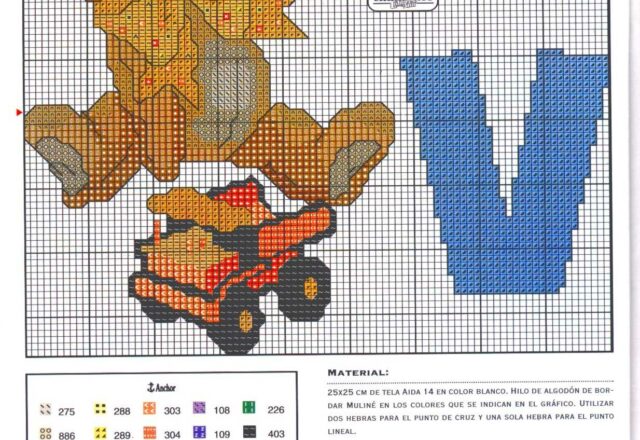 Alfabeto da ricamare con tenerissimi orsetti bimbo (22)