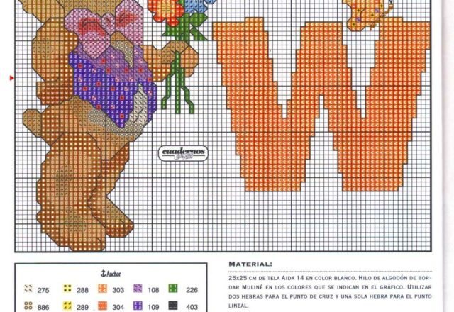 Alfabeto da ricamare con tenerissimi orsetti bimbo (23)