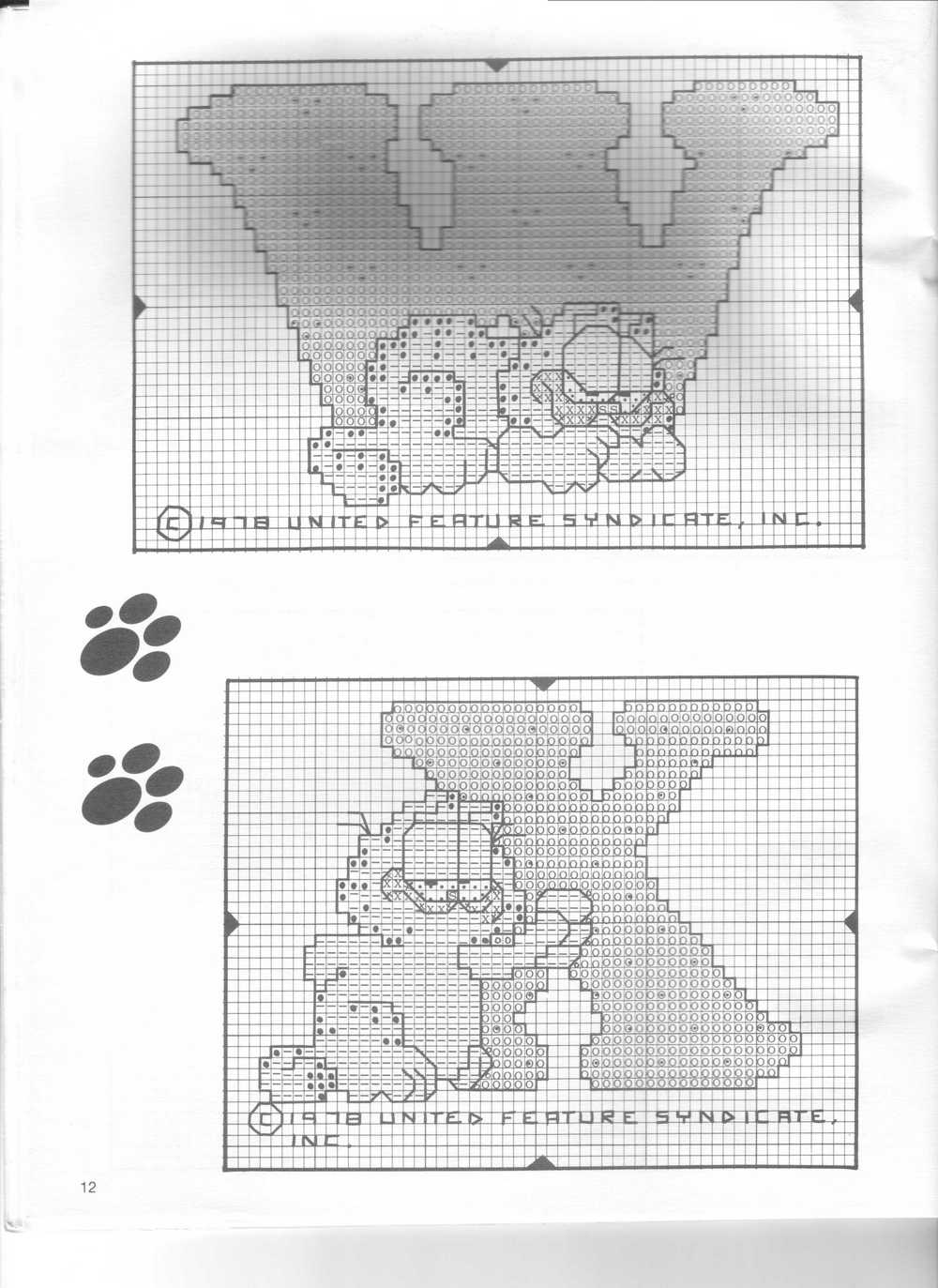 Alfabeto punto croce col gatto Garfield (14)