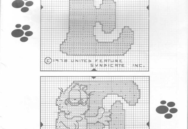 Alfabeto punto croce col gatto Garfield (5)