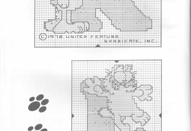 Alfabeto punto croce col gatto Garfield (8)