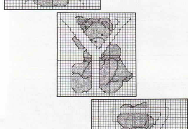 Alfabeto punto croce con gli orsetti teneri (11)