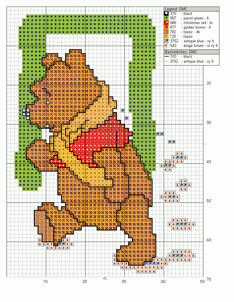 Alfabeto punto croce maiuscolo con Winnie The Pooh (12)