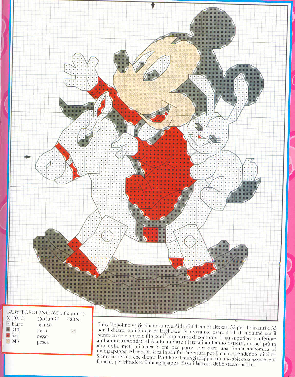 Bellissimi schemi punto croce baby Disney (1)