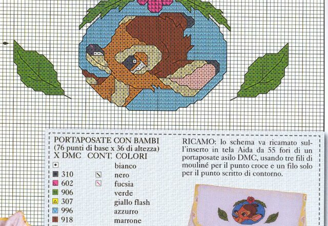 Bellissimi schemi punto croce baby Disney (2)