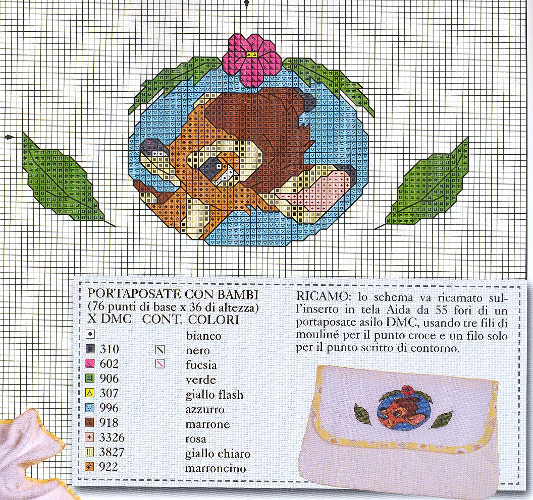 Bellissimi schemi punto croce baby Disney (2)