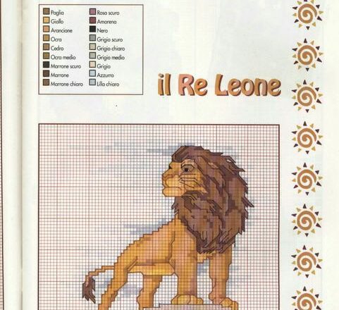 Bellissimo Il Re Leone a punto croce