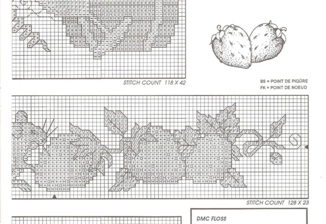 Bordi punto croce con uva e fragole (2)