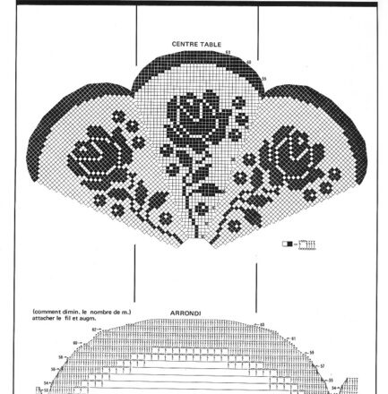 Centro rotondo a spicchi con rose schema filet uncinetto (2)