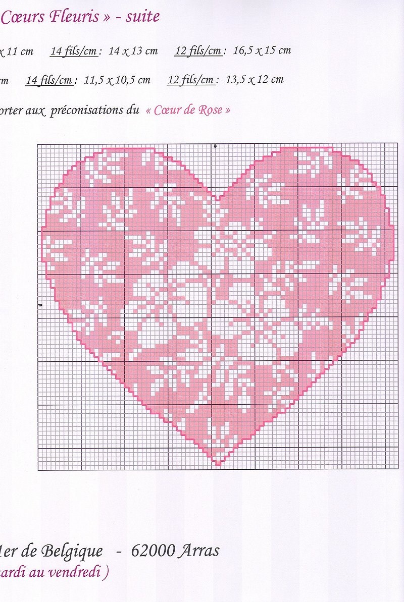 Cuore Punto Croce Con Lettere Alfabeto (3)