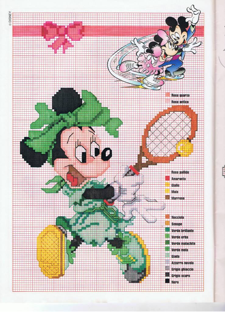 Disney Minnie tennista con vestito verde