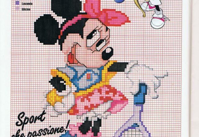 Disney Minnie tennista da ricamare