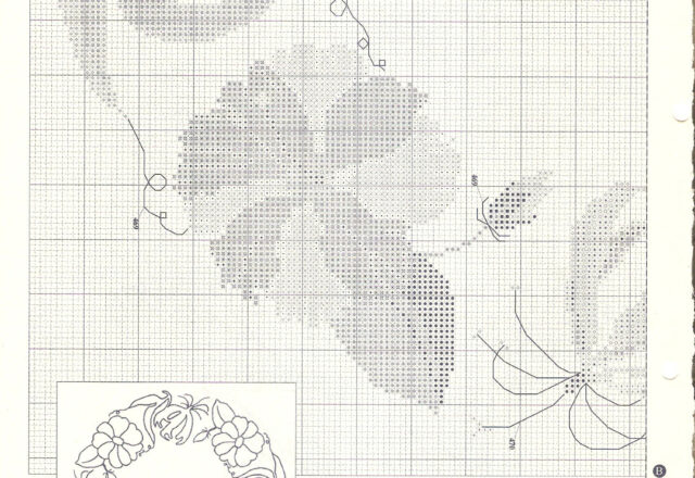 Fiori esotici schema punto croce centro rotondo (2)