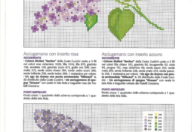 Grappoli profumati di fiori lillà schemi punto croce (3)