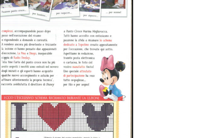 I love Topolino punto croce