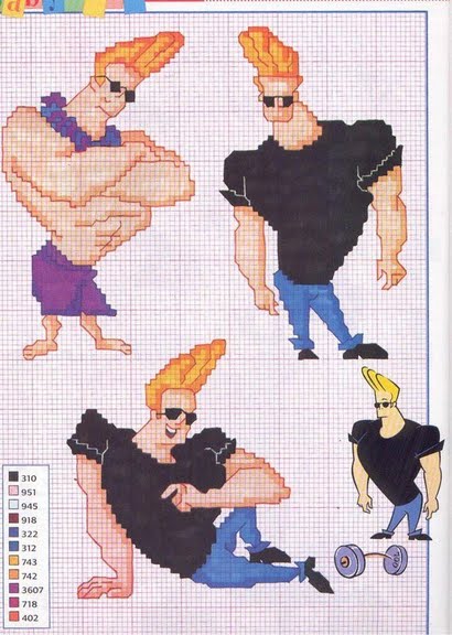 Johnny Bravo schema punto croce (1)