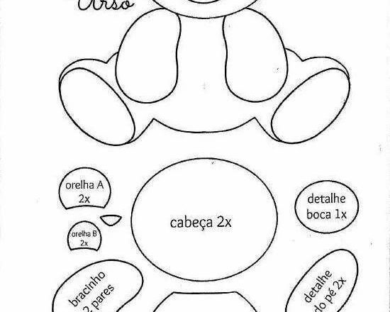 Orso schema feltro pannolenci