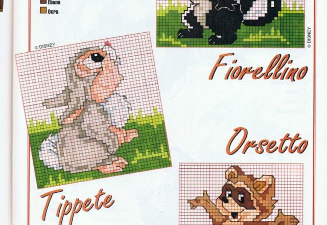 Personaggi Bambi Tippete Orsetto e Fiorellino