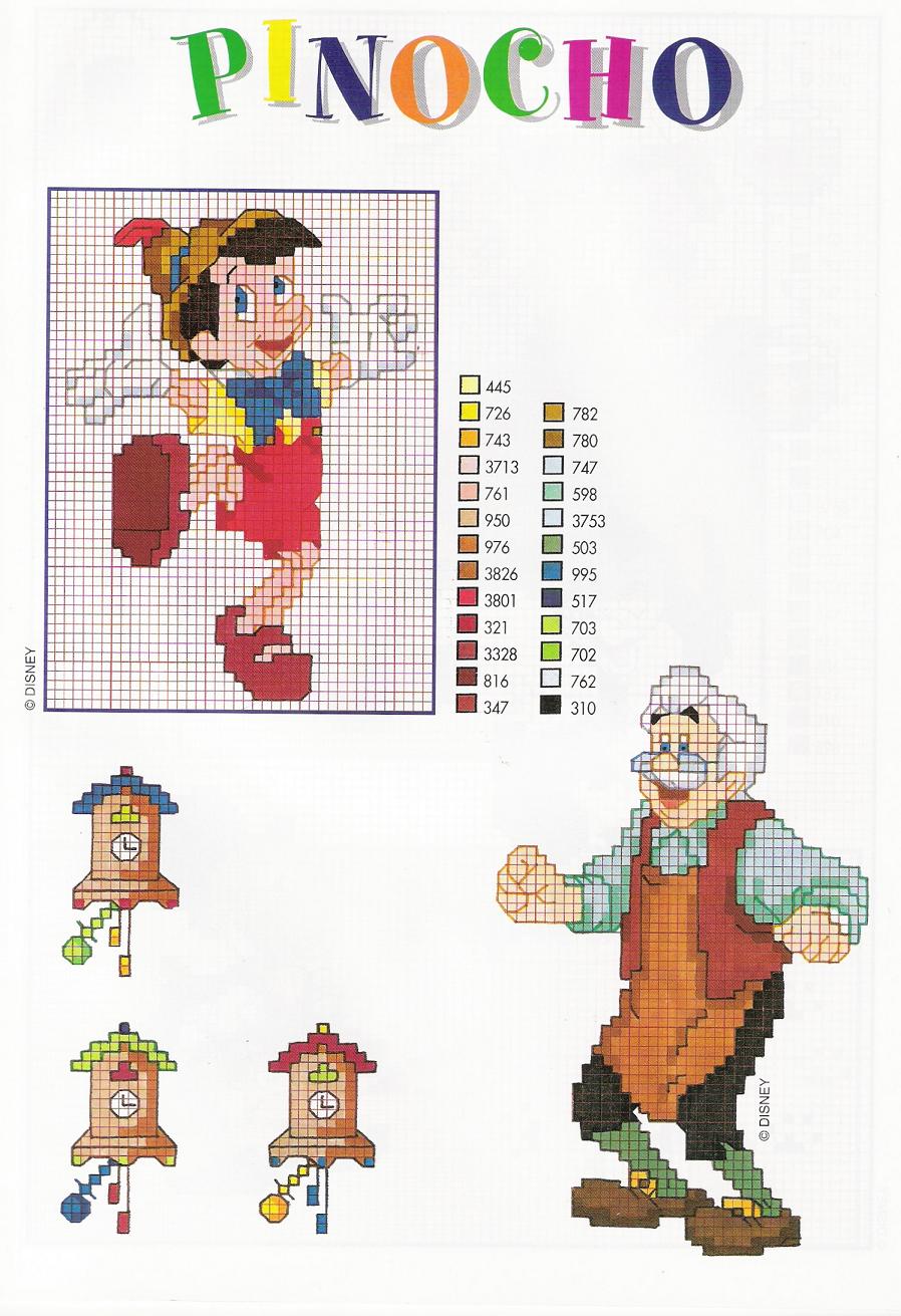 Pinocchio Geppetto e orologi