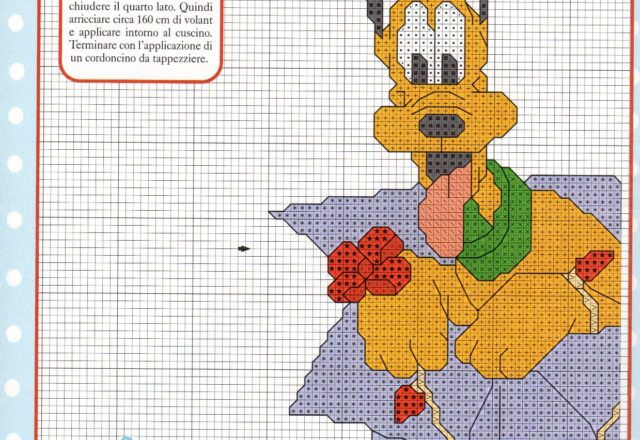 Pluto Disney da ricamare sul cuscino per natale (1)