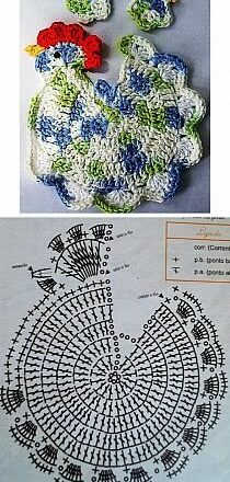 Presina gallina schema uncinetto