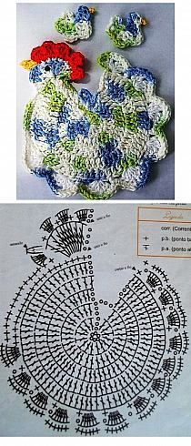 Presina gallina schema uncinetto