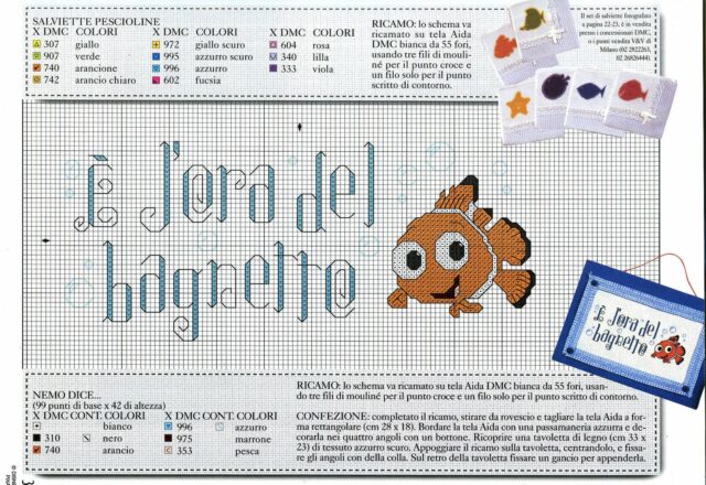 Punto croce Alla Ricerca di Nemo 14