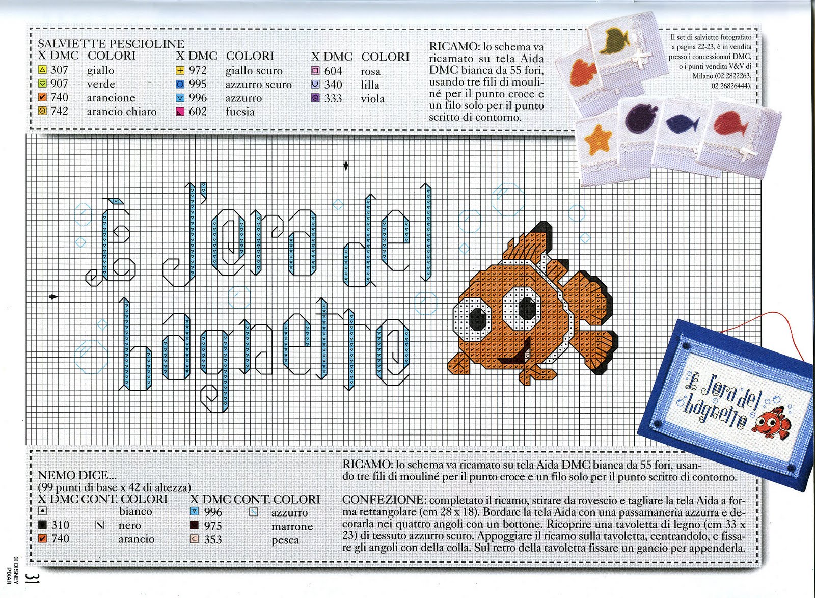 Punto croce Alla Ricerca di Nemo 14