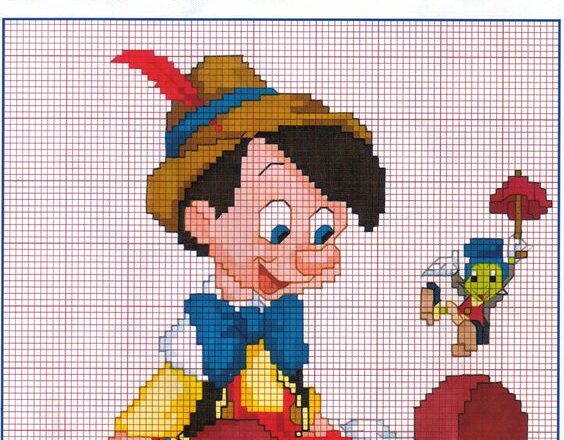 Punto croce Pinocchio