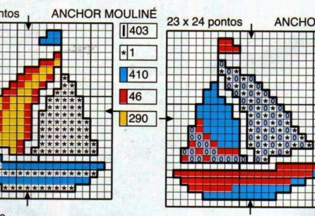 Punto croce schemi bavetti 5432