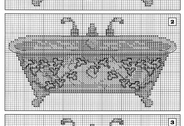 Quadro punto croce bagno con vasche (2)