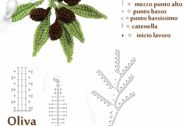 Ramo d’ ulivo schema uncinetto gratis