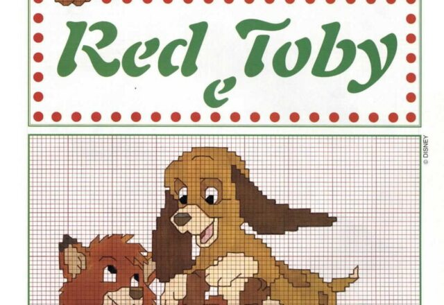 Red e Toby schema a punto croce