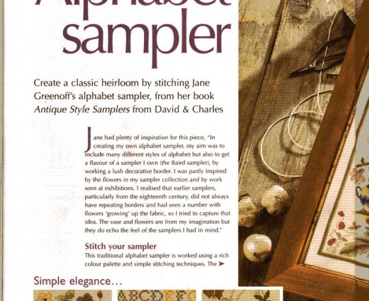 Sampler alfabeto punto croce floreale (1)