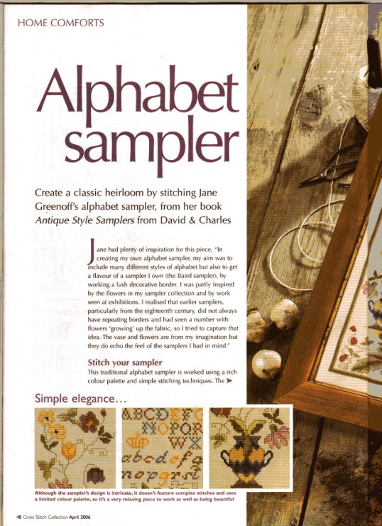 Sampler alfabeto punto croce floreale (1)