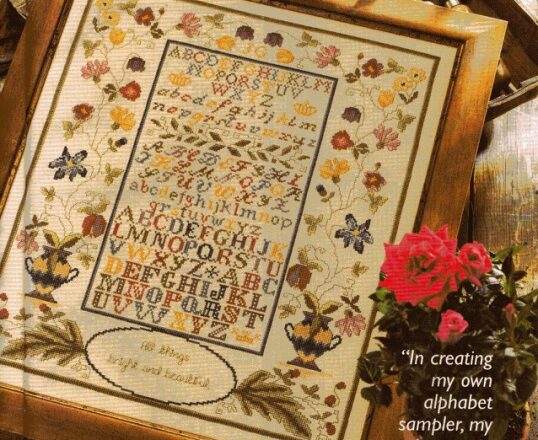 Sampler alfabeto punto croce floreale (2)