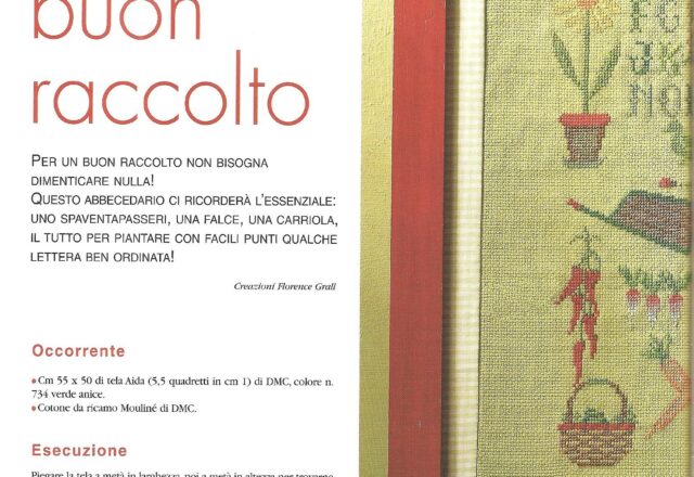 Sampler da ricamare il raccolto di campagna (1)