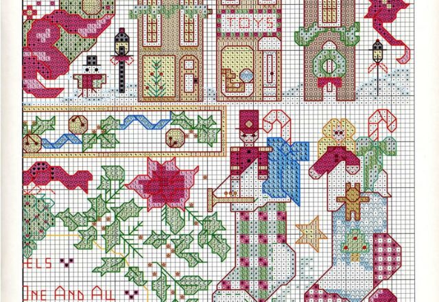 Sampler di Natale con moltissimi dettagli (3)