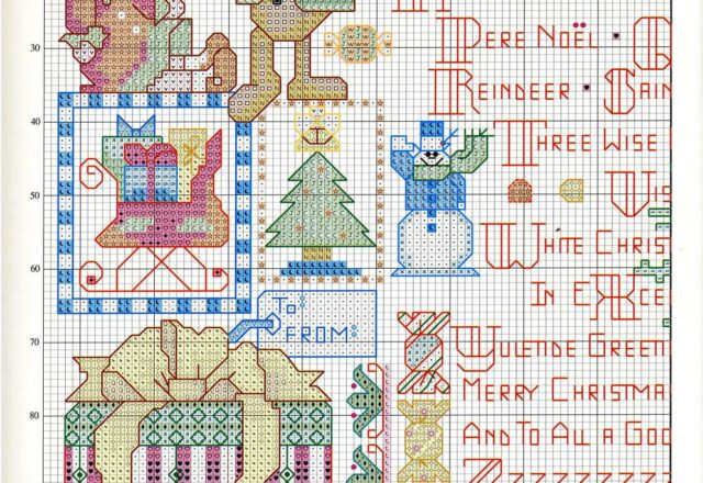 Sampler di Natale con moltissimi dettagli (4)