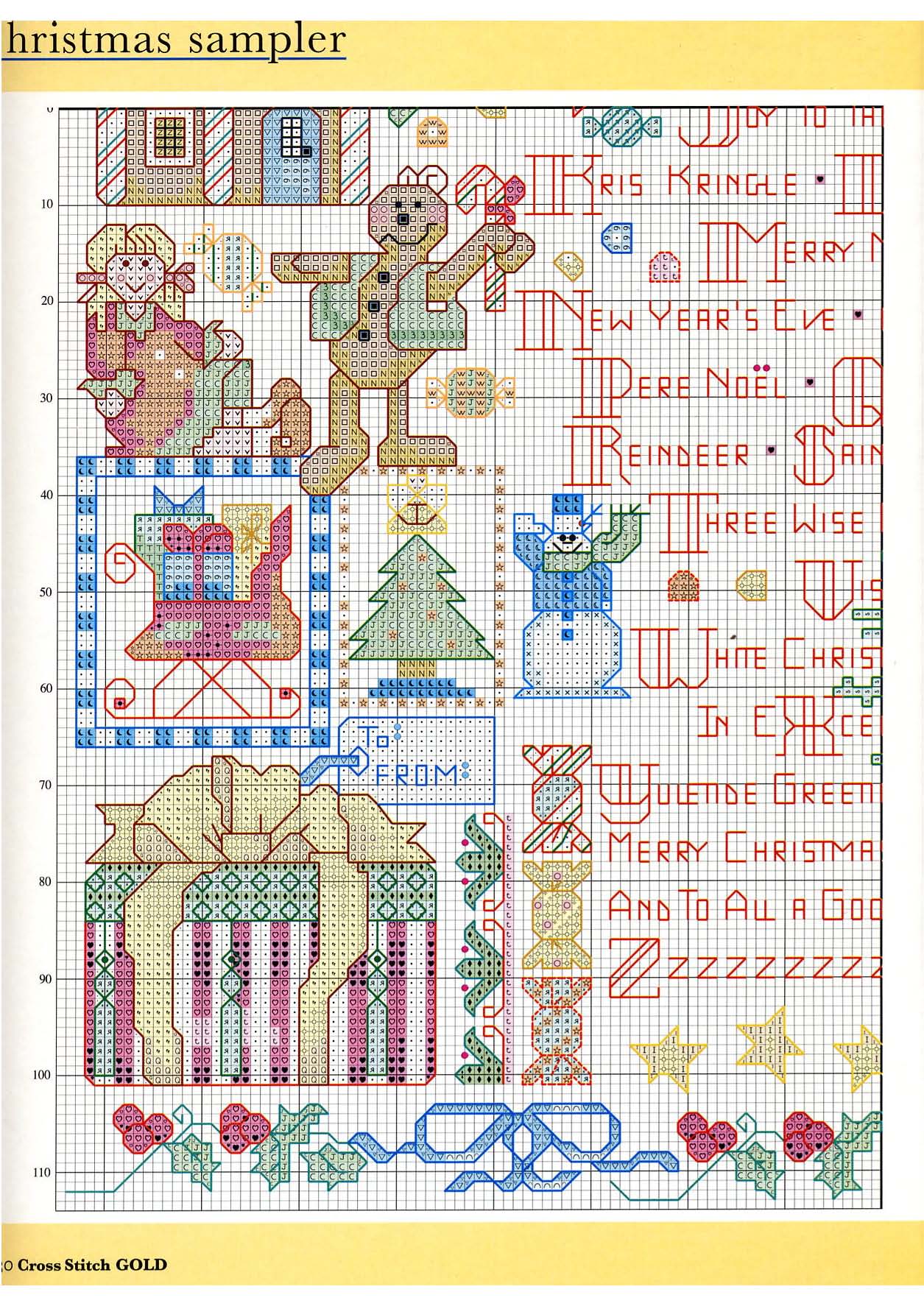 Sampler di Natale con moltissimi dettagli (4)