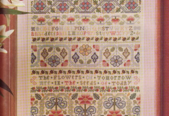 Sampler floreale punto a croce (1)