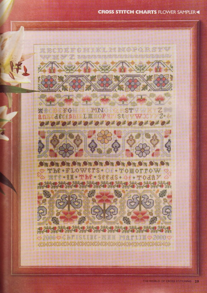 Sampler floreale punto a croce (1)