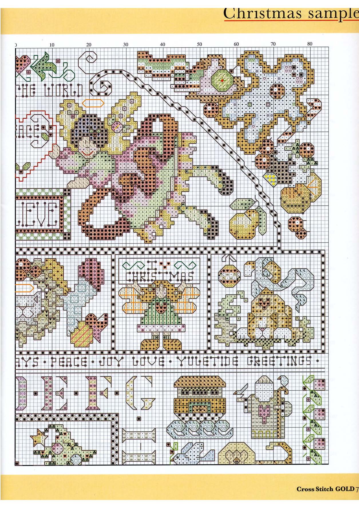 Sampler natalizio schema punto croce (3)